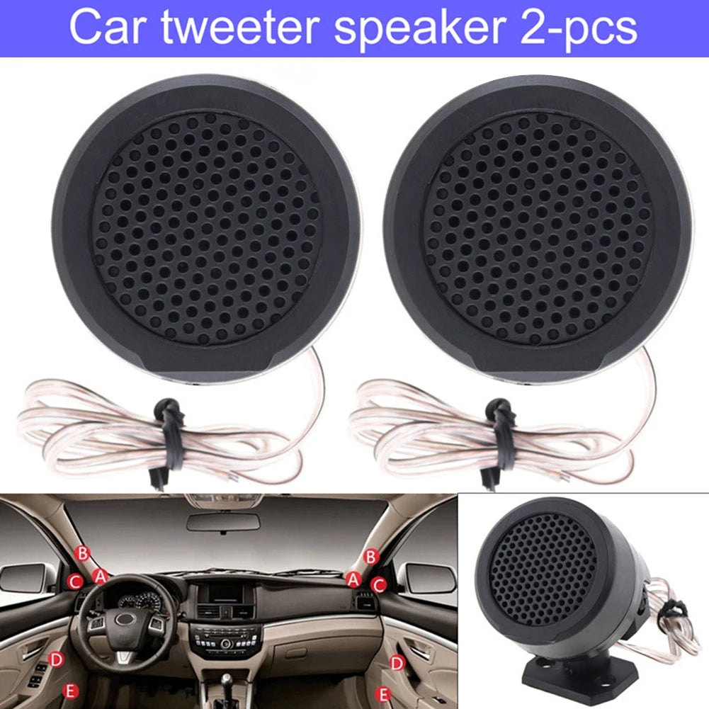 1 Pair Tweeter Speakers 500W Dome Loudspeakers 12V Mini Stereo Speaker For Car Audio System Accessories