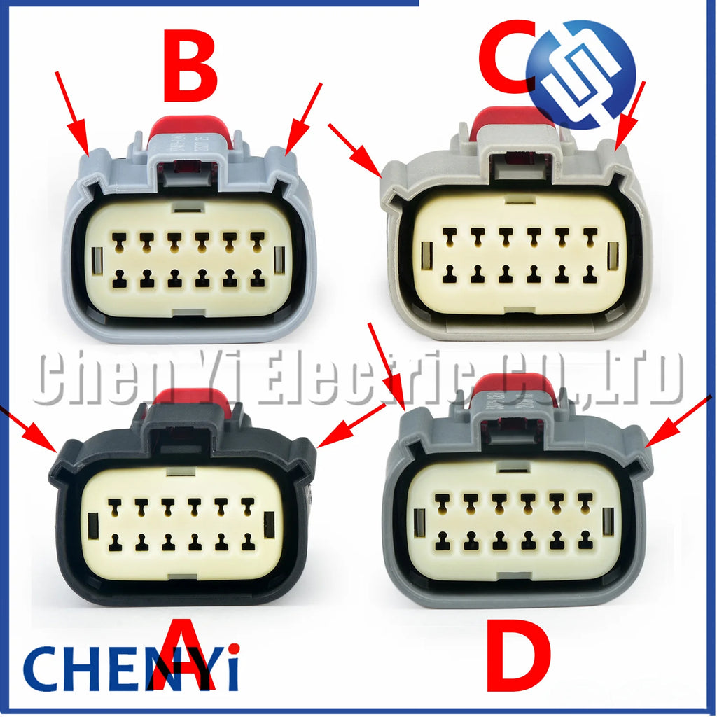 12 Pin Auto waterproof connector car headlight wire harness connector 33472-1260 33472-1259 33472-1206 33472-1207 For GM Ford