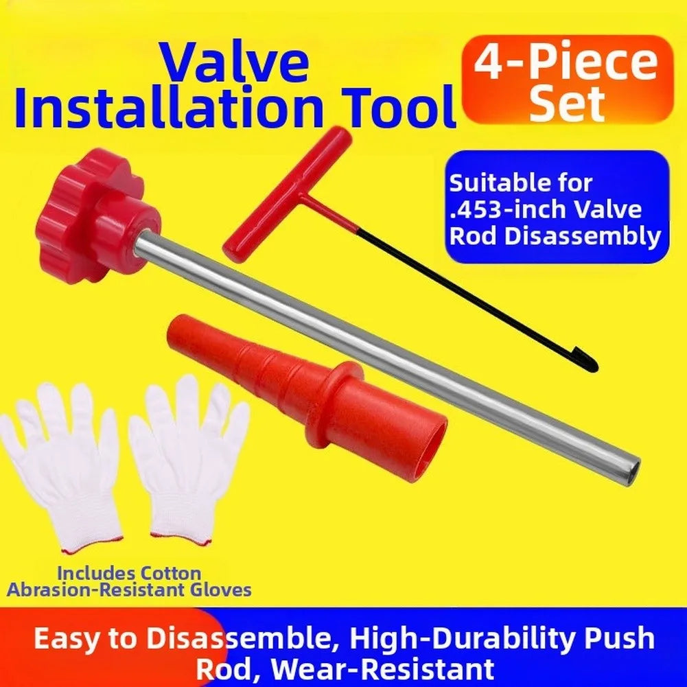 4X Tire Valve Stem Installation Tool Kit Quick Removal No Tire Removal Car Valve Stem Tool Kit For Replacing Leaky Valves In Car