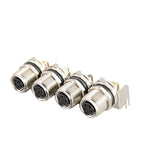 5/10 PCS M8 Straight/Curved Pin Aviation Plug Sensor PCB Bonding Plate Male and Female Socket Waterproof Connector 3/4/5/6/8P
