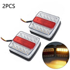 2Pcs Rear Submersible Trailer Tail Lights Kit Boat Marker Truck Waterproof Campers Trailer Taillights