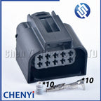 10 Pin female Automobile waterproof connector Motor water pump plug Gas engine chassis fuse box plug 1-1897726-2 for truck