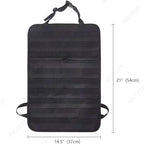 6pcs/set Universal Car Backrest Wall Hang Seat Back Storage Bag Organize Molle Panel with 5 Detachable Pouch,Outdoor Campe Hike