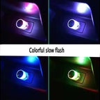 Car USB Ambient Light Mini LED Decorative Atmosphere Lamps for Auto Interior Environment Light Computer Portable Light Plug Play