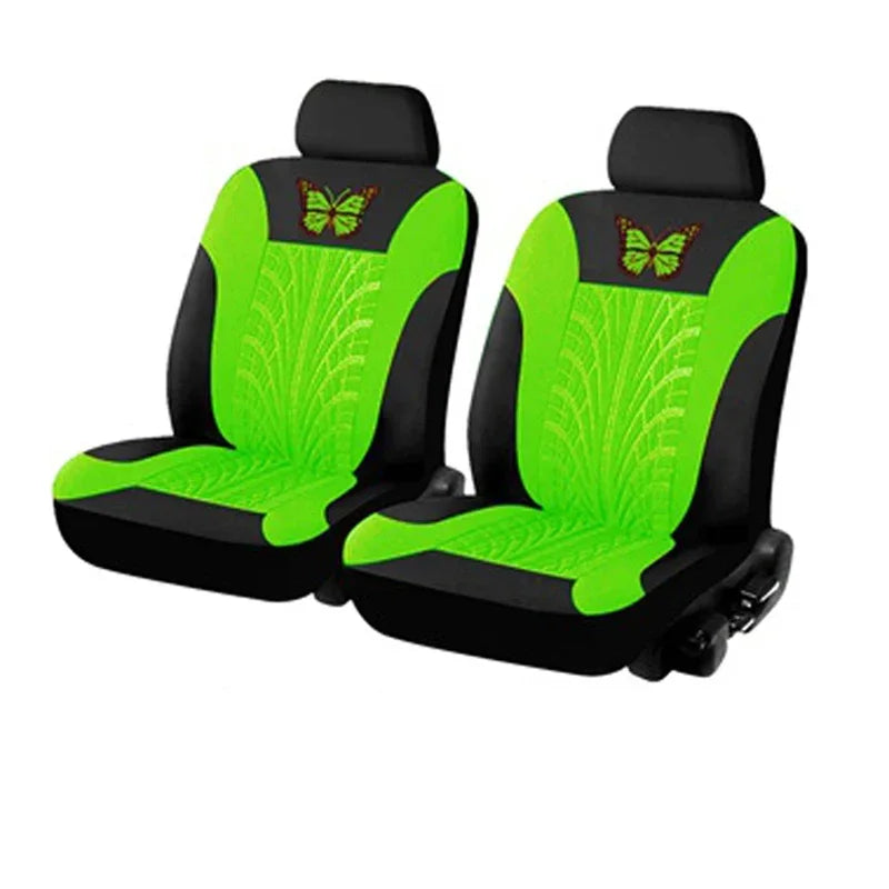 Car Seat Covers Set Universal Fit Most Cars with Butterfly pattern Tire Track Detail Styling Protector covers for the car