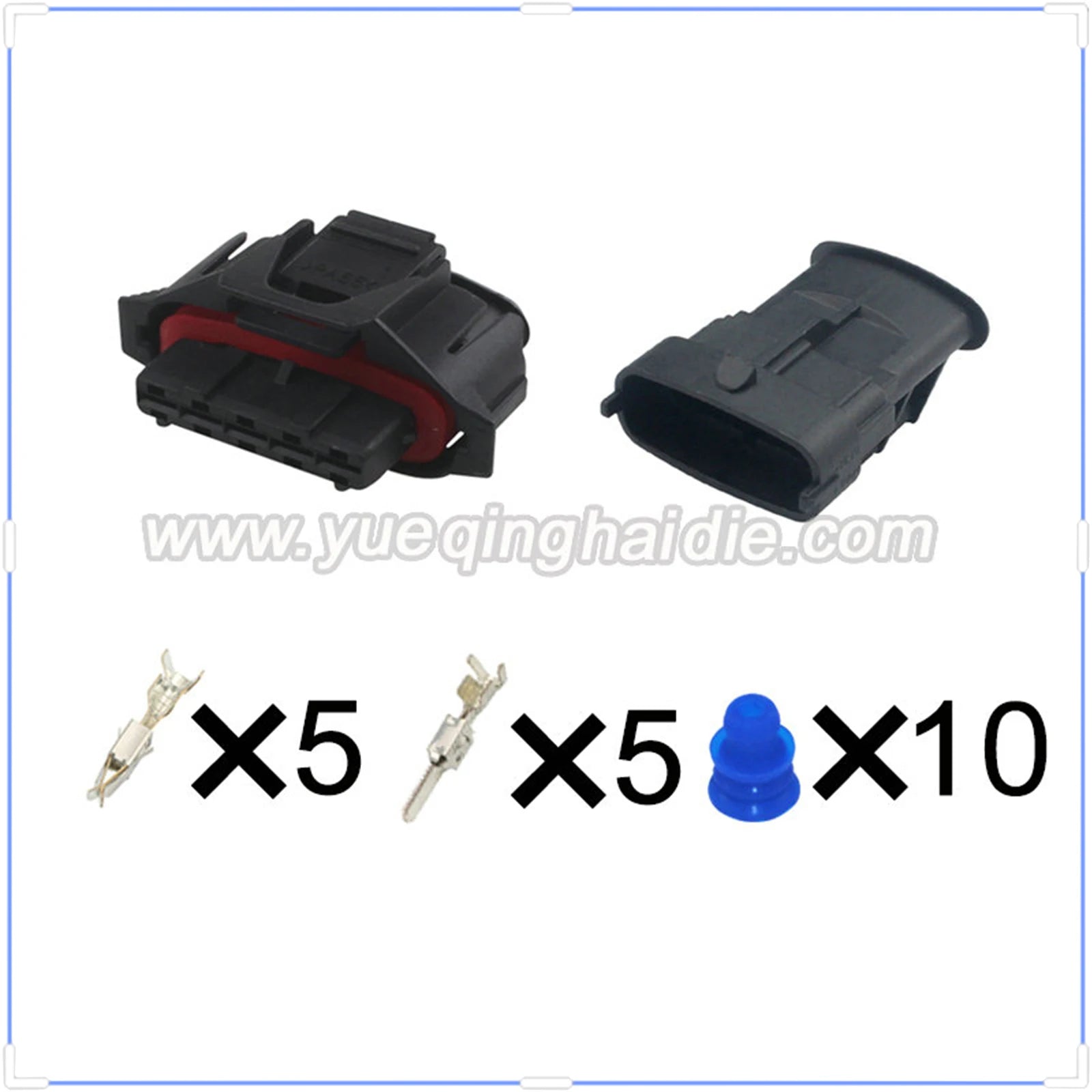 5Pin Connector Waterproof 3.5mm Male Female Connector Auto Wiring Harness Cable Socket 1928405136 1928403738