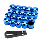 20pcs Universal Lug Nut Covers for Automotive Wheel Hubs Tire Cap Modification Accessories Dust-Proof Rust-Proof Durable Stylish