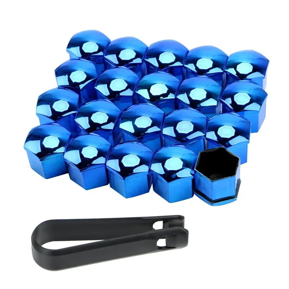 20Pcs 17mm/19mm/21mm Car Wheel Nut Bolts Caps for Audi A6 C6 A4 B7 Citroen Skoda Octavia A7 Tesla Model S / 3 / X Amagi