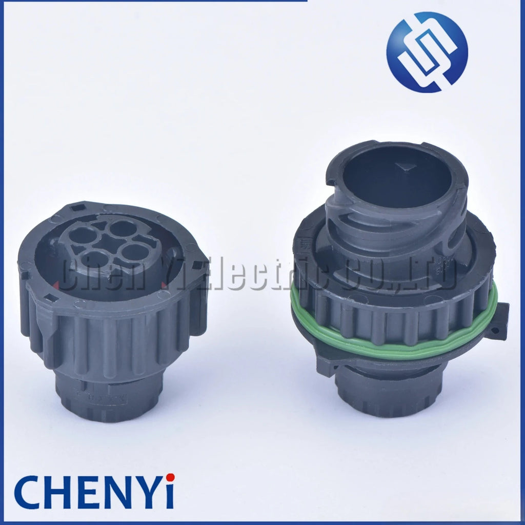 2 sets 4 Pin round odometer speed sensor plug Auto waterproof connector 1-967402-1 1-967325-1 with Pin cable Sheath For HOWO A7