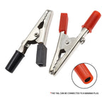 40PCS Large 55mm Solderless Alligator Clips with Screw Terminals & Binding Posts, Red/Black Test Clips for Power Electronics