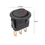 Automotive Rocker Switch 12V 3 Pin Cat Eye LED Light ON OFF Toggle Dash Replacement for Car Motorcycle Marine Boat RV Parts New