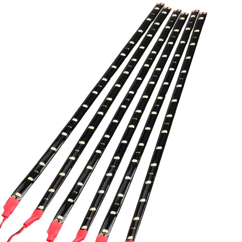 2/6PCS Waterproof DC 12V Motor LED Strip SMD Underbody Decorative strip Light For Car Motorcycle Beautiful Decorative Soft Light