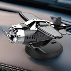 1PC Solar Energy Powered Rotating Propeller Fighter Ornaments Car Solar Decor Auto Interior Decoration Solar Aircraft Model