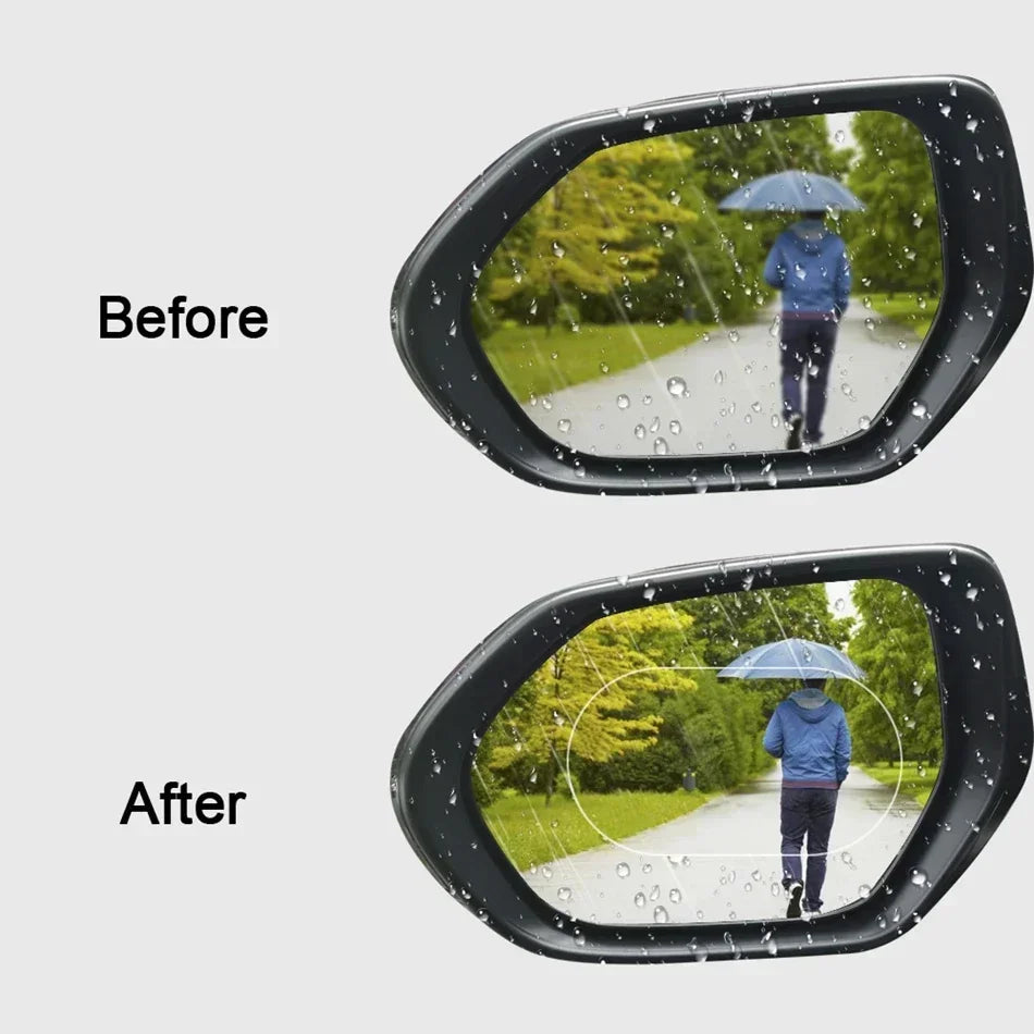 2PCS Car Rearview Mirror Cover Anti-Fog Anti-glare Rainproof Film Clear Sight Safe Driving Auto Protection Car Glass Amagi