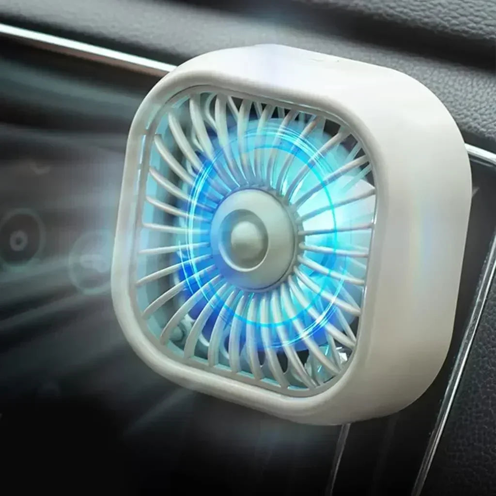 Mini Car Air Outlet Cooling Fan Adjustment Powerful USB Light Creative Low Noise Multi-function Mini Interior Fan Cooler Amagi