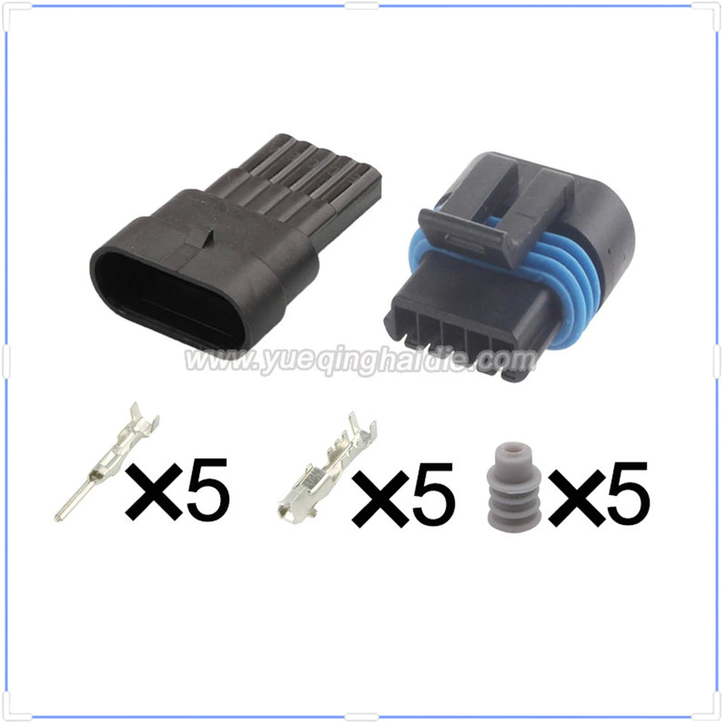 5Pin Connector Waterproof 1.5mm Male Female Connector Auto GM Weather Pack kit Wiring Harness Cable Plug AC Assembly 12162825