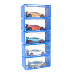 1Pcs Transparent Dustproof Stackable Storage Box Without Car Diecast Model Car Display Box Children Alloy Car Model Storage Box