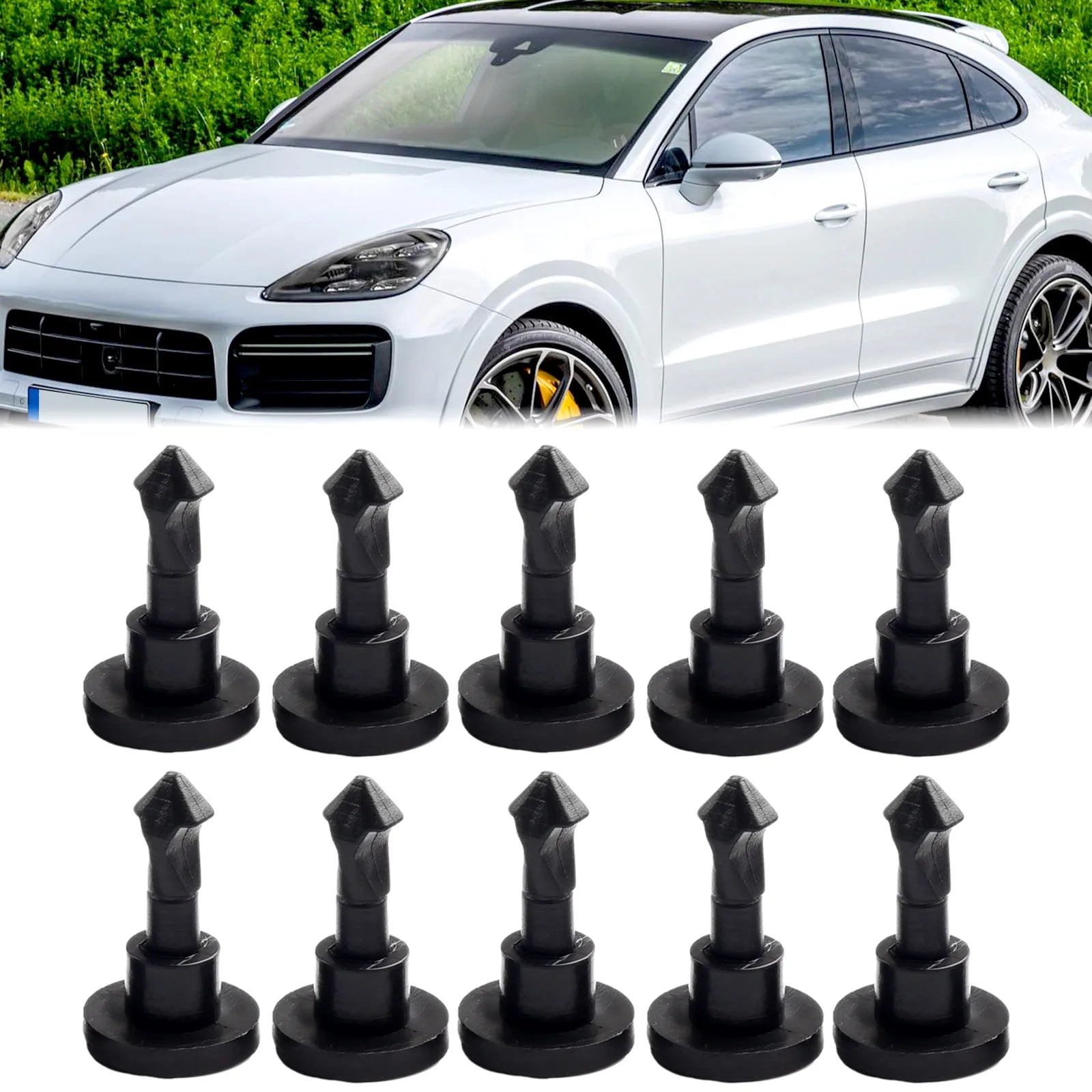 10Pcs Engine Compartment Cover Plate Screw Clips For Porsche For Cayenne 03-10 Engine Compartment Cover Screw Clip