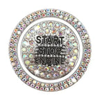 Car One-click Start Button Interior Engine Ignition Start Stop Button Protective Cover Crystal Decoration Car Accessories amagi