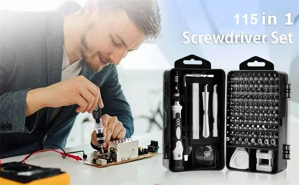 Car 115-in-1 Screwdriver Tool Set: Get Ready For Any Repair Job - IncludesTools For Cellphones, Laptops, Cameras & More Amagi