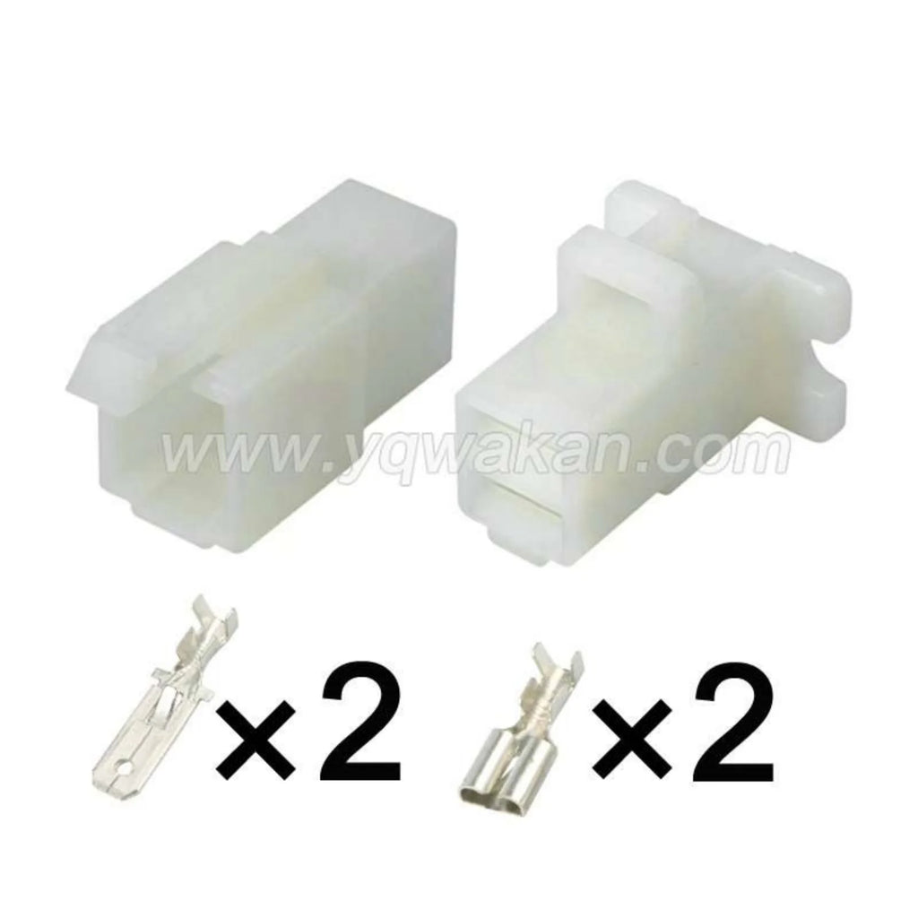 2PIN Connector Unsealed 6.3mm Series Male Female Connectors Auto Motorcycle Wiring 6120-3523 6110-4623