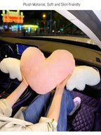 Car head pillow neck pillow cute cartoon love heart back pillow waist pillow seat back cushion Automotive Car Accessories New
