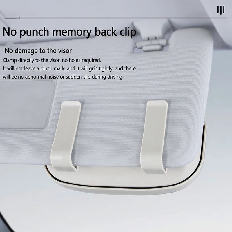 1PC Car Glasses Box Portable Car Sunglasses Holder In The Car Driving Glasses Holder Eyeglass Case Sun Visor Car Lenses Holder