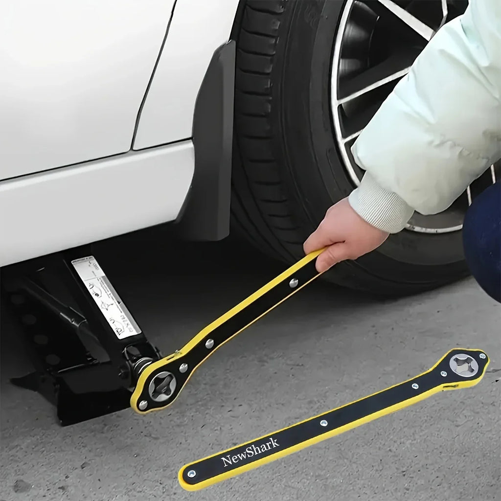 Auto Labor Saving Jack Cross Shaped Wrench Efficient Tire Changing Vehicle Tools Saving Car Scissor Ratchet Spanner Key Amagi