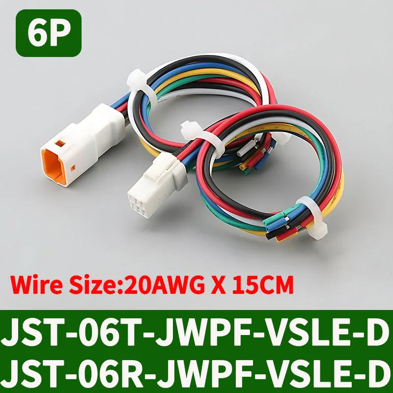 5/20 SETS JST02T/02R-JWPF-VSLE JWPF Series Male Female Plug Docking Harness Mini Car Motorcycle With 20AWG 15CM Wire Connector