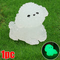 Luminous Cute Puppy Bichon Frise Small Ornaments Car Center Console Lighting Decoration Universal Cars Interior Accessories