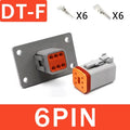 Deutsch DT Series IP68 Waterproof Connector with Fixed Flange Plug DT04-2P/12P for Auto/Truck/Bus Wiring 22-16AWG