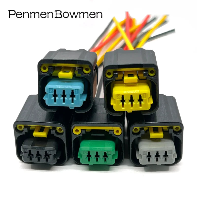 1 Set 3 Pin Auto Crankshaft Sensor Electrical Cable Connectors Wire Harness Plug 1801179-1 1801179 For Citroen Peugeot
