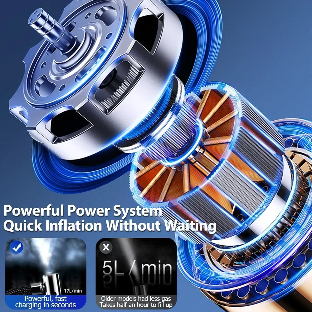 Portable Car Air Compressor High Precision Wireless Electric Tire Inflator Car Tire Inflatable Pump for Car Motorcycle Bike Ball
