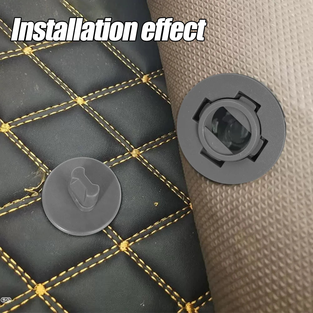 Car Floor Mat Clips Holder Grip Carpet Fixing Clamp Buckle Double Layer fFoot Pad Rotary Fastener Anti Skid Retainer Resistant
