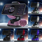 Diamond Cell Phone Holder for Car Phone Mount Pink Flexible Table Stand Mount Bling Accessories Interior Woman Worldmum Amagi