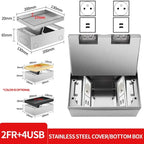 Hidden Inlaid Floor Socket: Ultra-thin Design with Built-in Multiple Power EU FR UN US AC Power Outlets and USB Charging Port