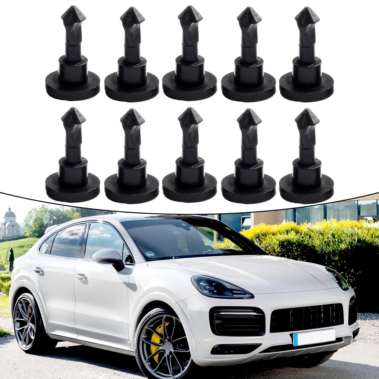 10Pcs Engine Compartment Cover Plate Screw Clips For Porsche For Cayenne 03-10 Engine Compartment Cover Screw Clip