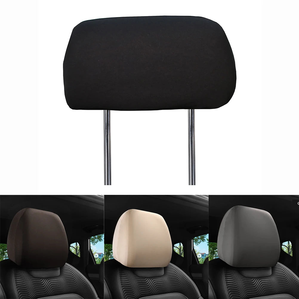 Universal Car Seat Headrest Cover Premium Cloth Car Truck SUV Auto Fit Anti-Dirty Elastic Protective Headrest Cover