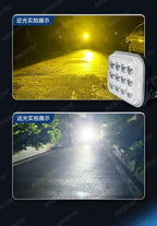 Motorcycle LED Spotlight White Red Blue Flashing Strobe Light High Low Beam DRL External Headlight With Bracket Amagi
