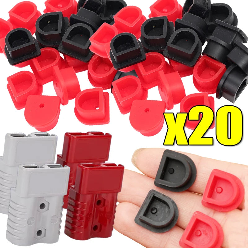 Red & Black Dust Plugs for Anderson Connector Plugs Versatile Applications Parts Waterproof Fixing Plug 50A-175A Cable Kits
