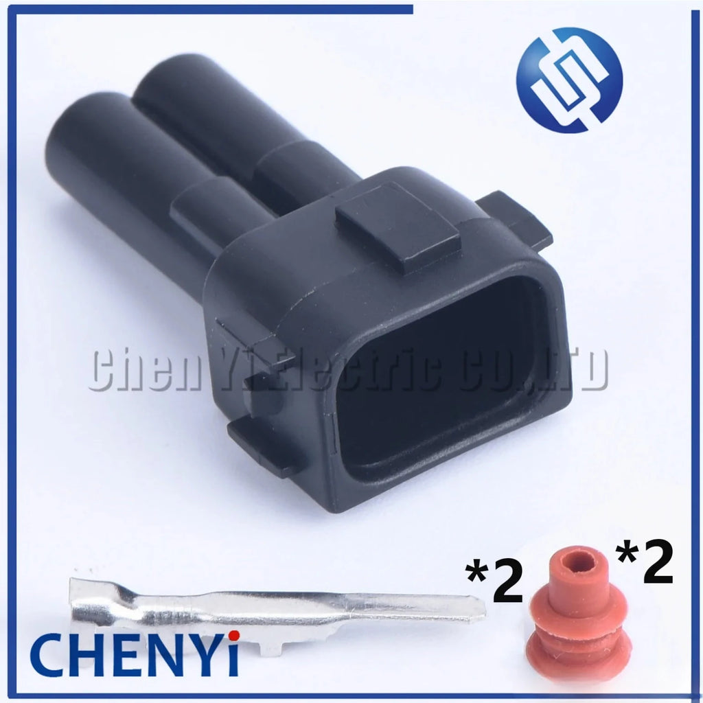 5 Set 2 Pin Auto Fuel Injector OBD2 Waterproof Wire Connector Car Electrical Plug 6189-0553 1996-2002 For Honda CRV Civic NH1