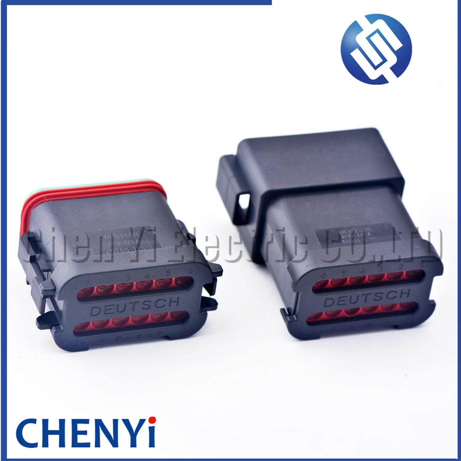 12 Pin Black DT series Connector Waterproof Plug Socket DT06-12S DT04-12P DT06-12S-E005 DT04-12P-E005 with pins For Deutsch