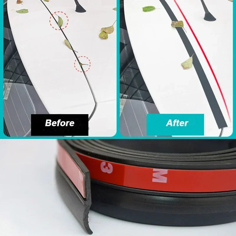 Universal Car Roof Trunk Cover Edge Dustproof Waterproof Seal Strip Car Rubber Sealing Strip Sun-Resistant Durable Amagi