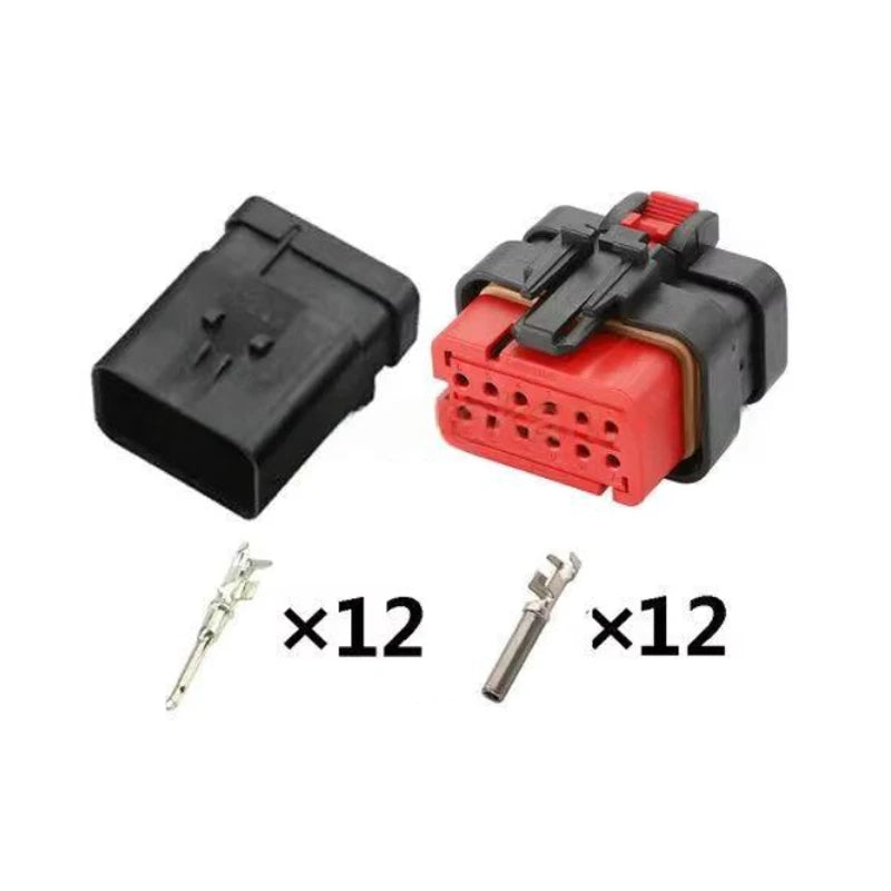 776437-1/776438-1 is suitable for the 12p male and female wire harness plug of the excavator plug connector DJ73121-1.6-11/21