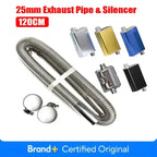 Air Diesel Parking Heater Stainless Steel Exhaust Pipe Tube Gas Vent Hose +Aluminum Foil Sleeve With Hose Clamp For Car Amagi