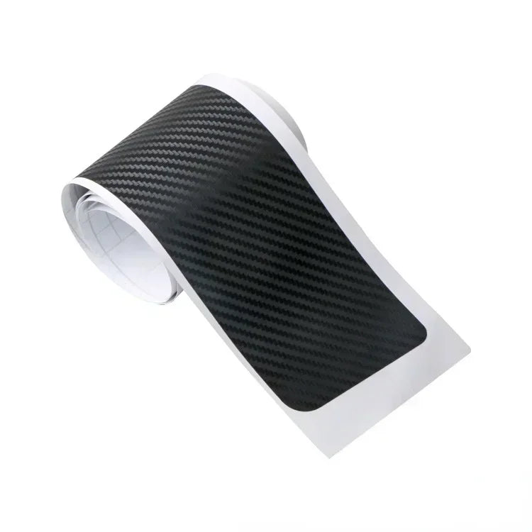 90cm Car Rear Trunk Guard Plate Sticker 3D Carbon Fiber Film Rear Bumper Trim Anti-Kicked Scratch Protection Sticker Strip Amagi