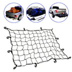 Car Heavy Duty Rubber Cargo Net Universal Fit for Truck Bed SUV Trailer Boat RV - Elastic Bungee with Superior Durability amagi