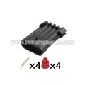 4-Pin Connector Waterproof 1.5mm Male Female Connector Auto Electronic Pins Wire Harness for BUICK GM 12186568 12162144 12162102