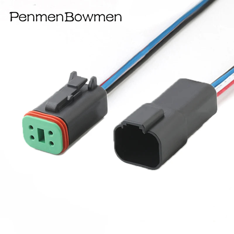 1 Set 2 3 4 6 8 12 Pin Auto Deutsch DT Series Enhanced Seal Electrical Cable Connectors Female Male Wire Harness Plug