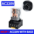 MK2P-I MK3P-I Intermediate Relay, 8/11 Pin Electromagnetic Power Relay with Copper Coil and Silver Contact AC220V DC24V